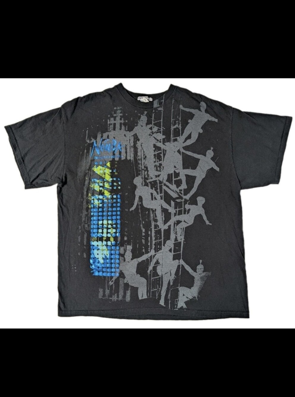 Cirque Du Soleil La Nouba Acrobats Graphic T-Shirt Mens 2XL Black Circus Y2K